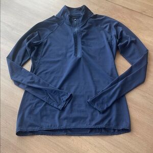 Athleta size S lightweight navy half-zip pullover top.  Excellent condition.